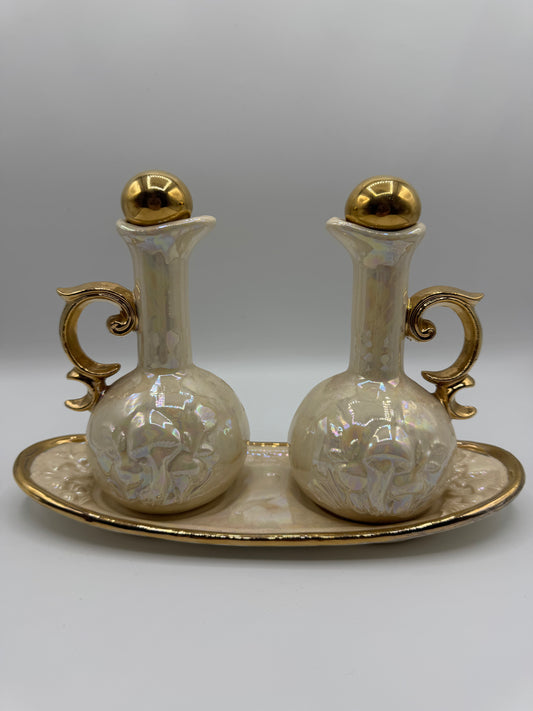 Arnel’s Mushroom Oil & Vinegar Cruet set